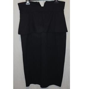 Shein Curve Black Peplum Pencil Skirt Women’s Plus Size 1XL